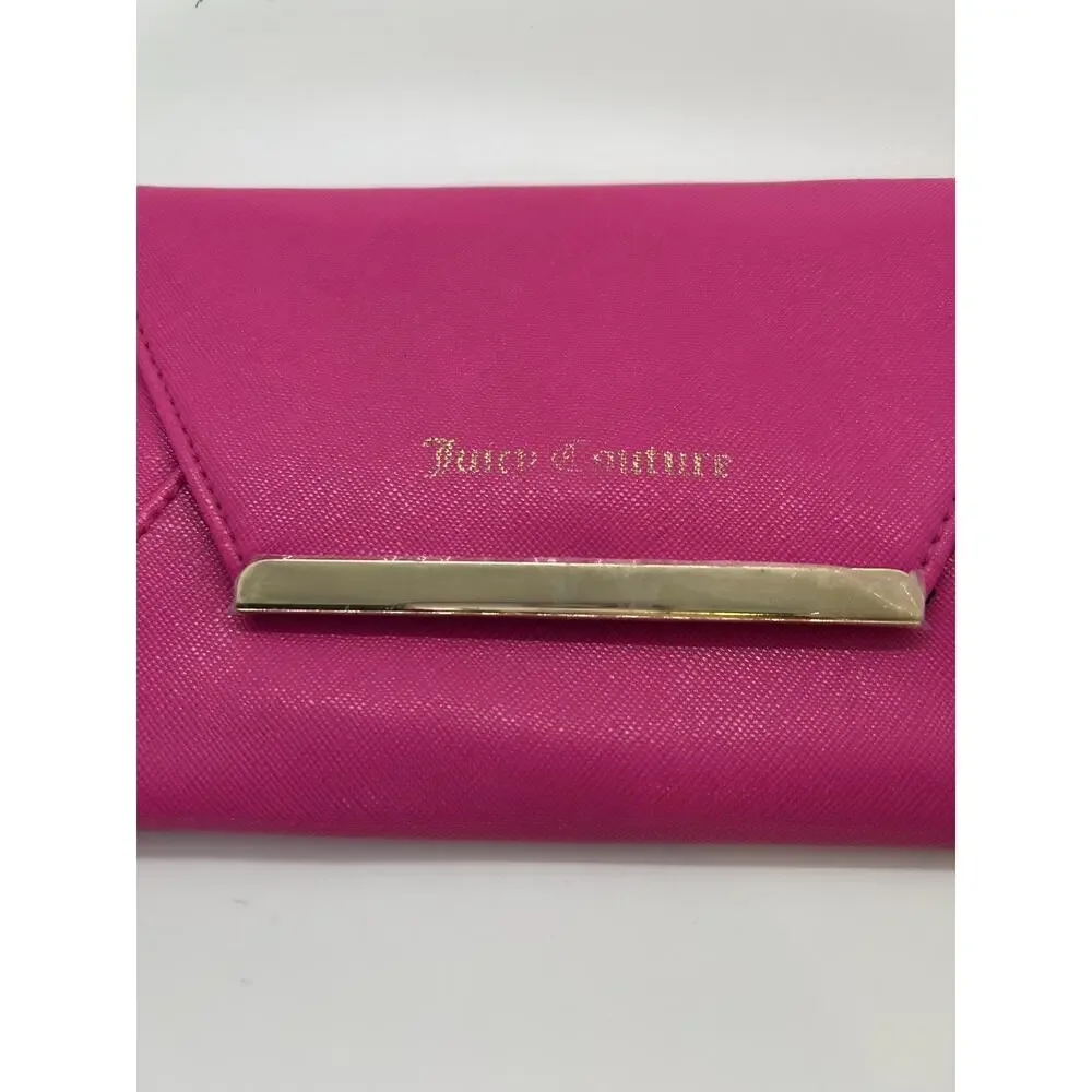 Y2K Juicy Couture pouch‎ in Juicy Pink with silver hardware